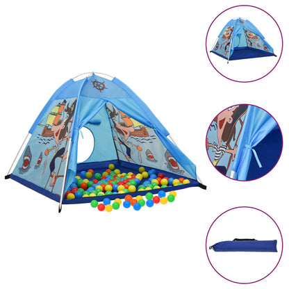 Kinderspeeltent Met 250 Ballen 120X120X90 Cm Blauw