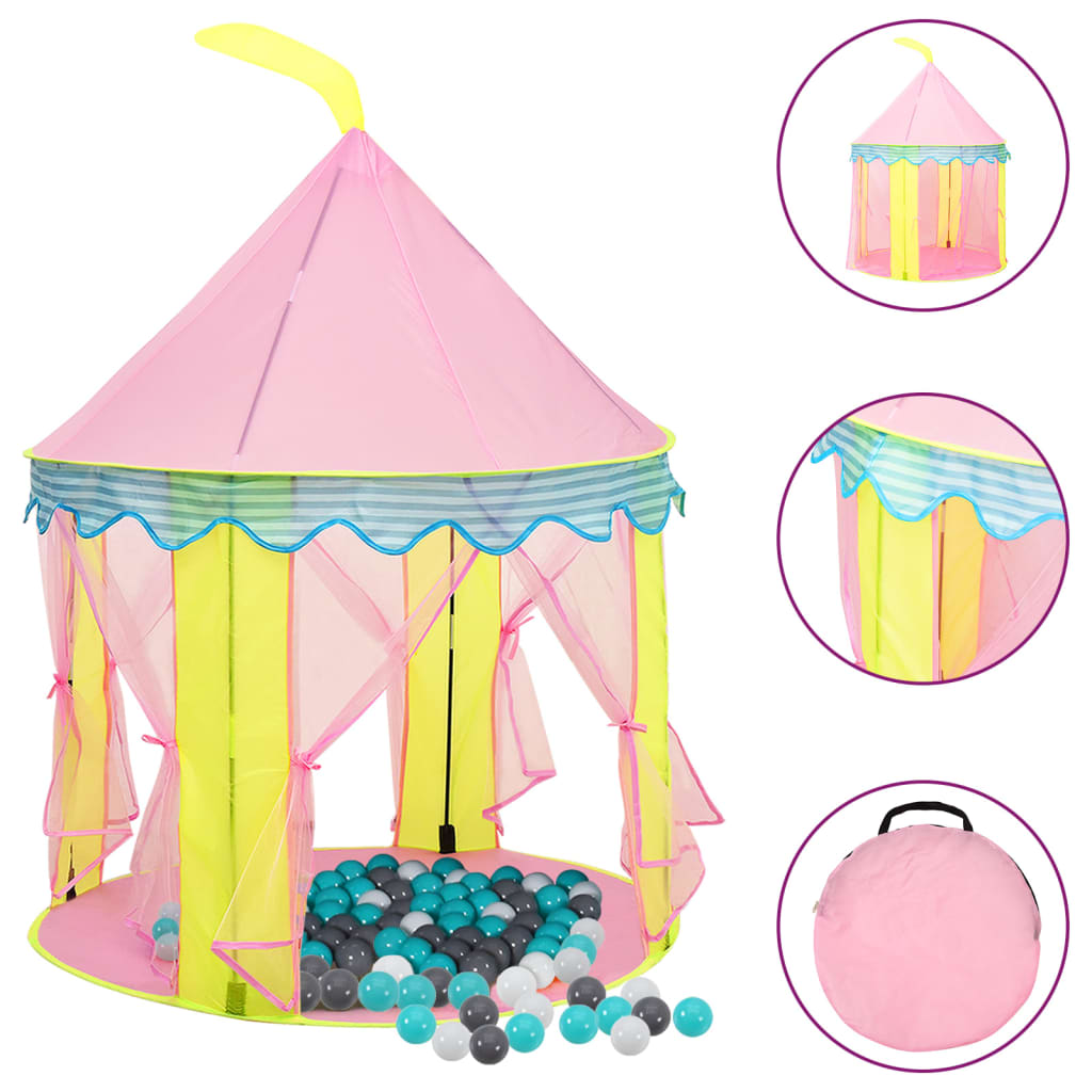 Kinderspeeltent Met 250 Ballen 100X100X127 Cm Roze