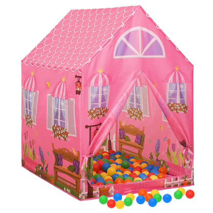 Kinderspeeltent Met 250 Ballen 69X94X104 Cm Roze