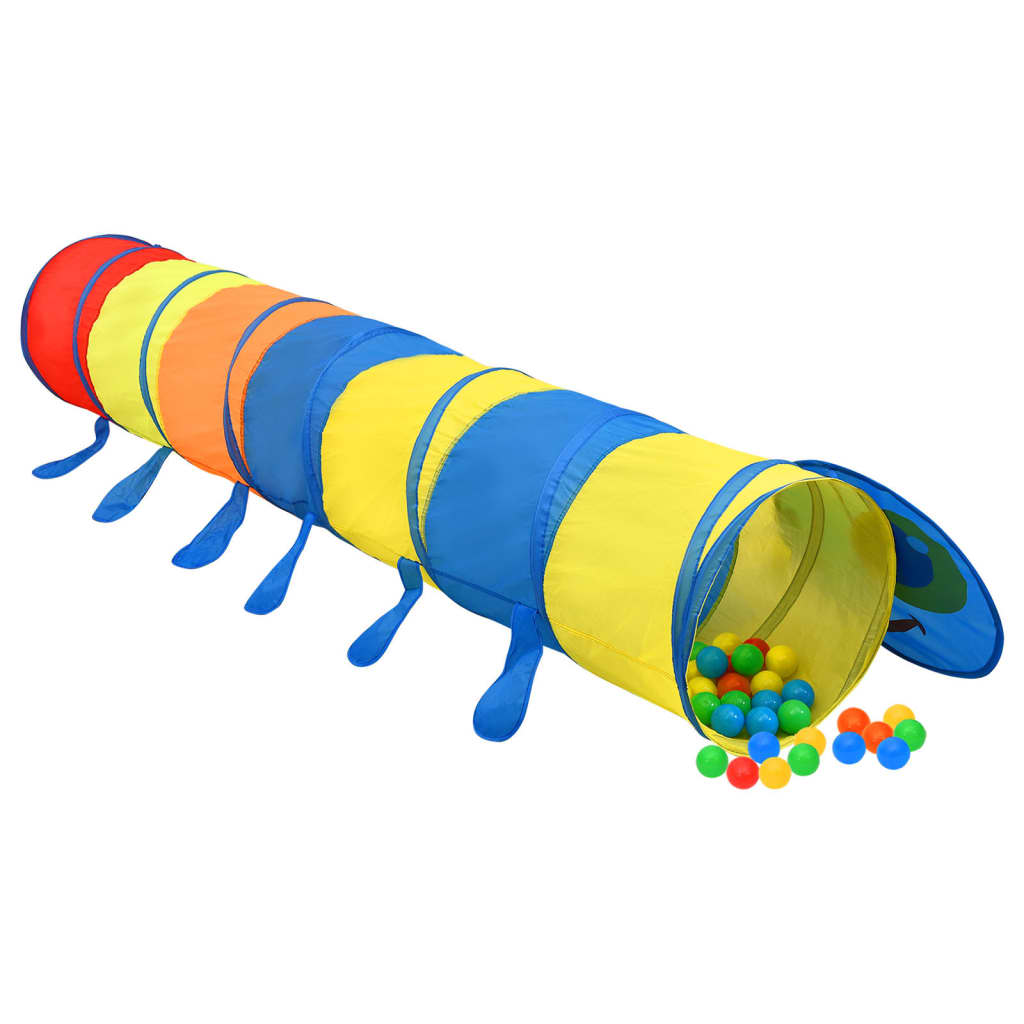 Kinderspeeltunnel Met 250 Ballen 245 Cm Polyester Meerkleurig