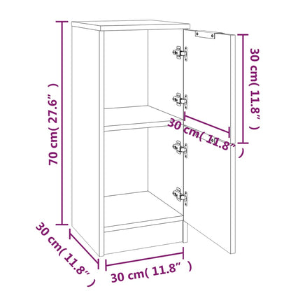 Dressoir 30X30X70 Cm Bewerkt Hout