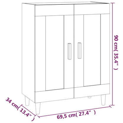 Dressoir 69,5X34X90 Cm Bewerkt Hout