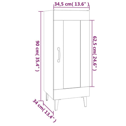 Dressoir 34,5X34X90 Cm Bewerkt Hout