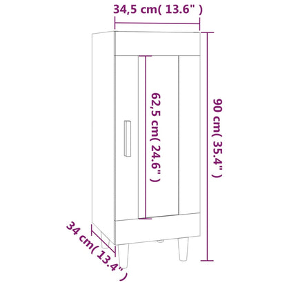 Dressoir 34,5X34X90 Cm Bewerkt Hout