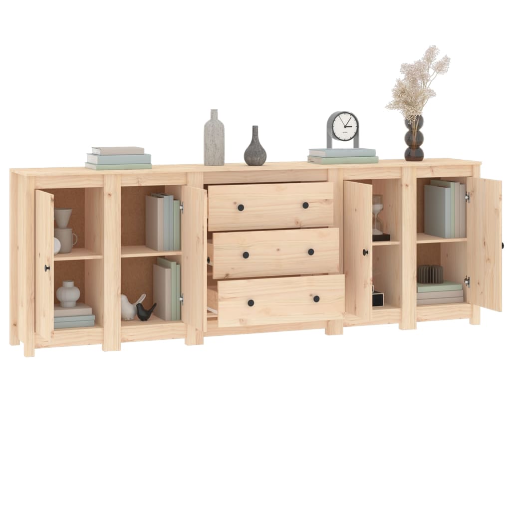 Dressoir 230X35X80 Cm Massief Grenenhout