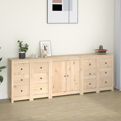 Dressoir 230X35X80 Cm Massief Grenenhout