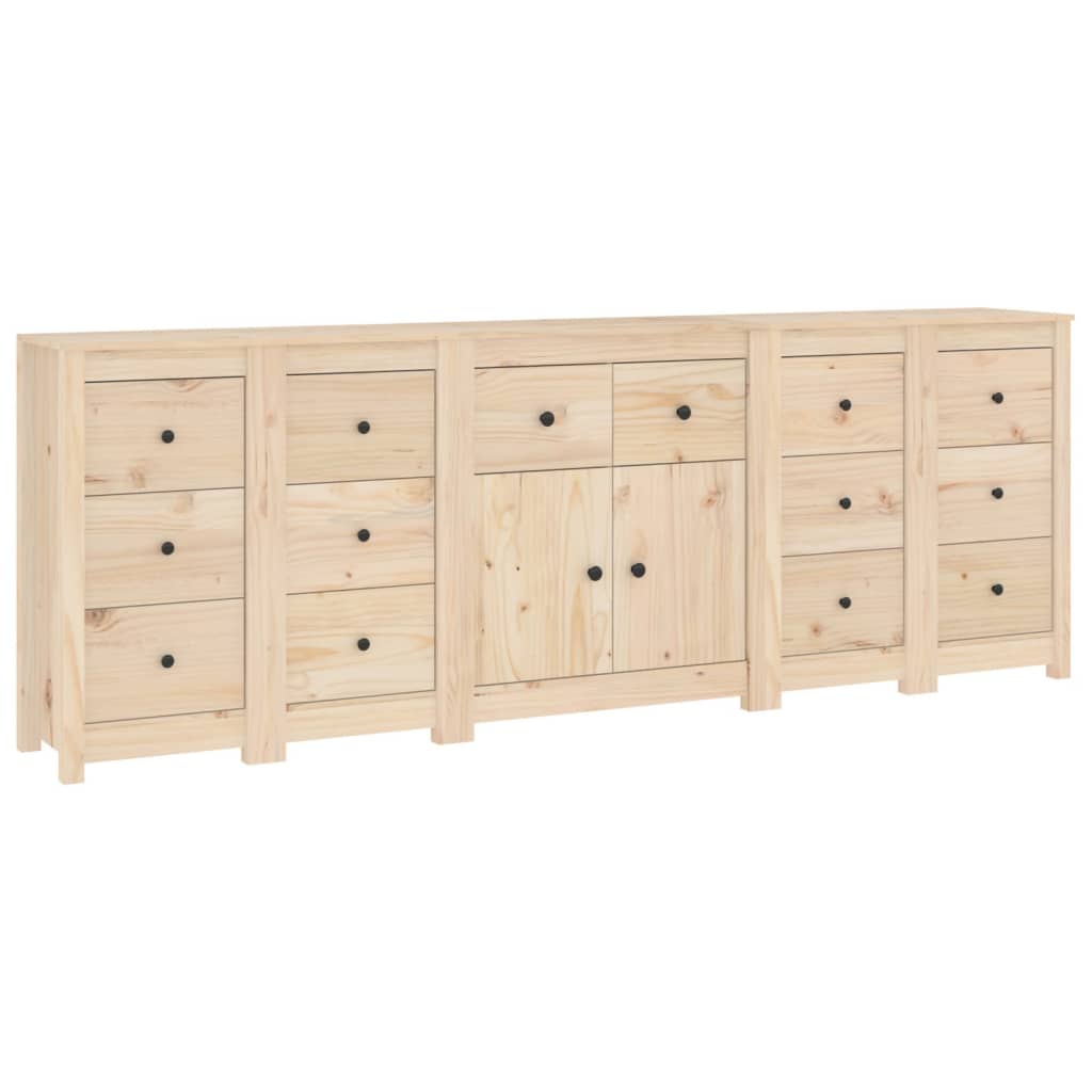 Dressoir 230X35X80 Cm Massief Grenenhout