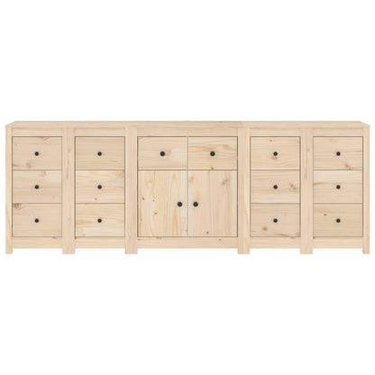 Dressoir 230X35X80 Cm Massief Grenenhout