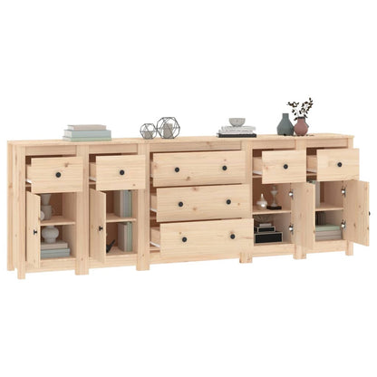 Dressoir 230X35X80 Cm Massief Grenenhout