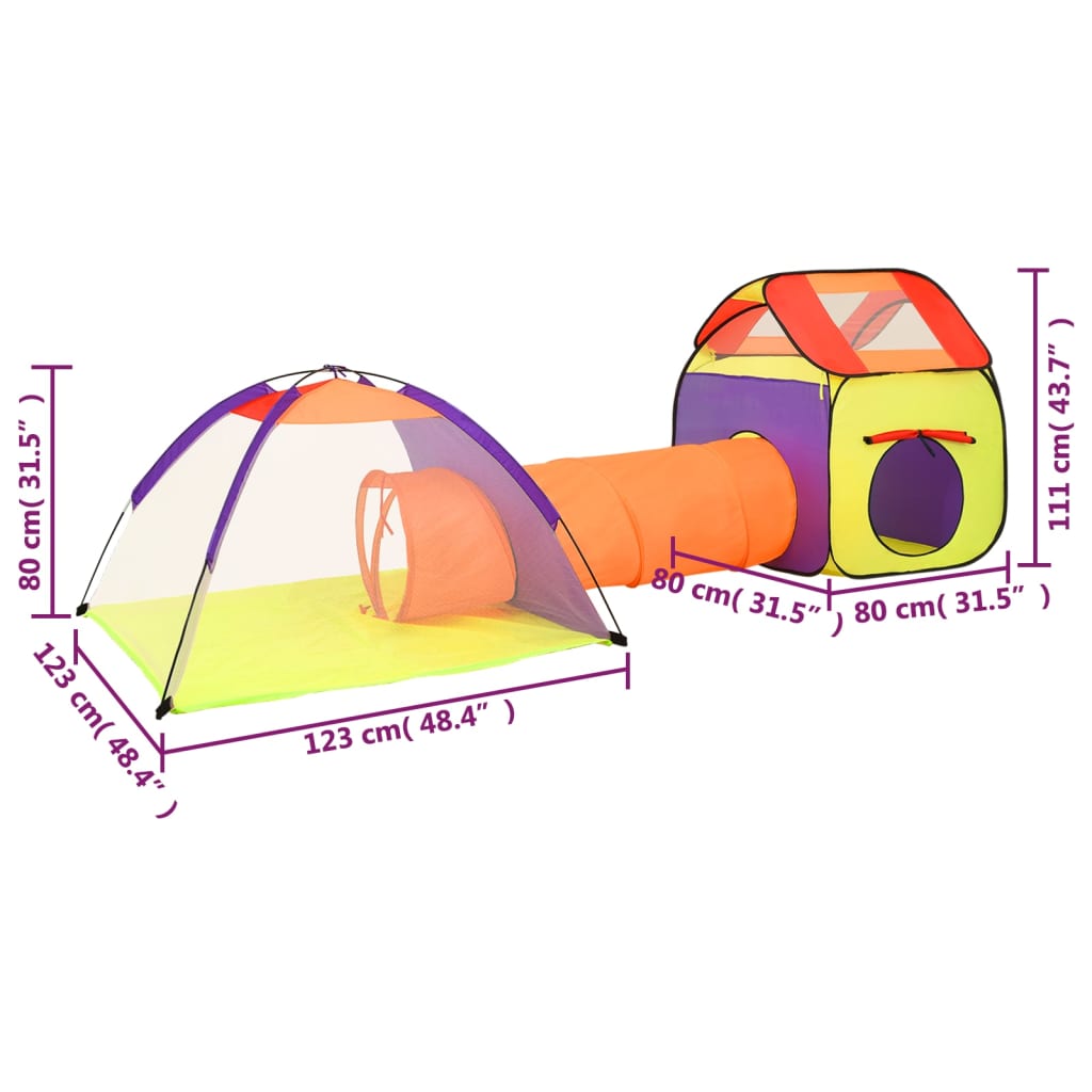 Kinderspeeltent 338X123X111 Cm Meerkleurig