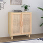 Dressoir 60X30X70 Cm Massief Grenenhout En Rattan