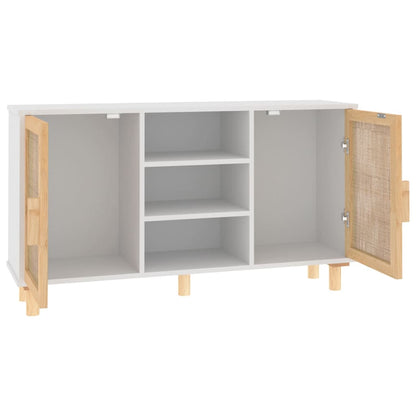 Dressoir 105X30X60 Cm Massief Grenenhout En Rattan