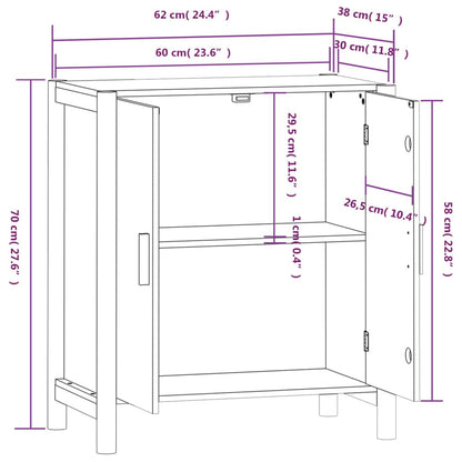 Dressoir 62X38X70 Cm Bewerkt Hout