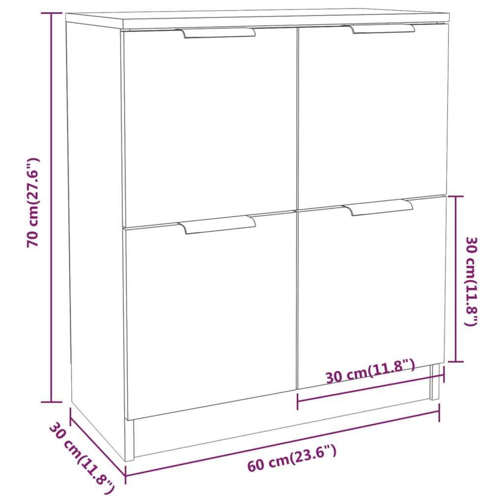 Dressoirs 60X30X70 Cm Bewerkt Hout