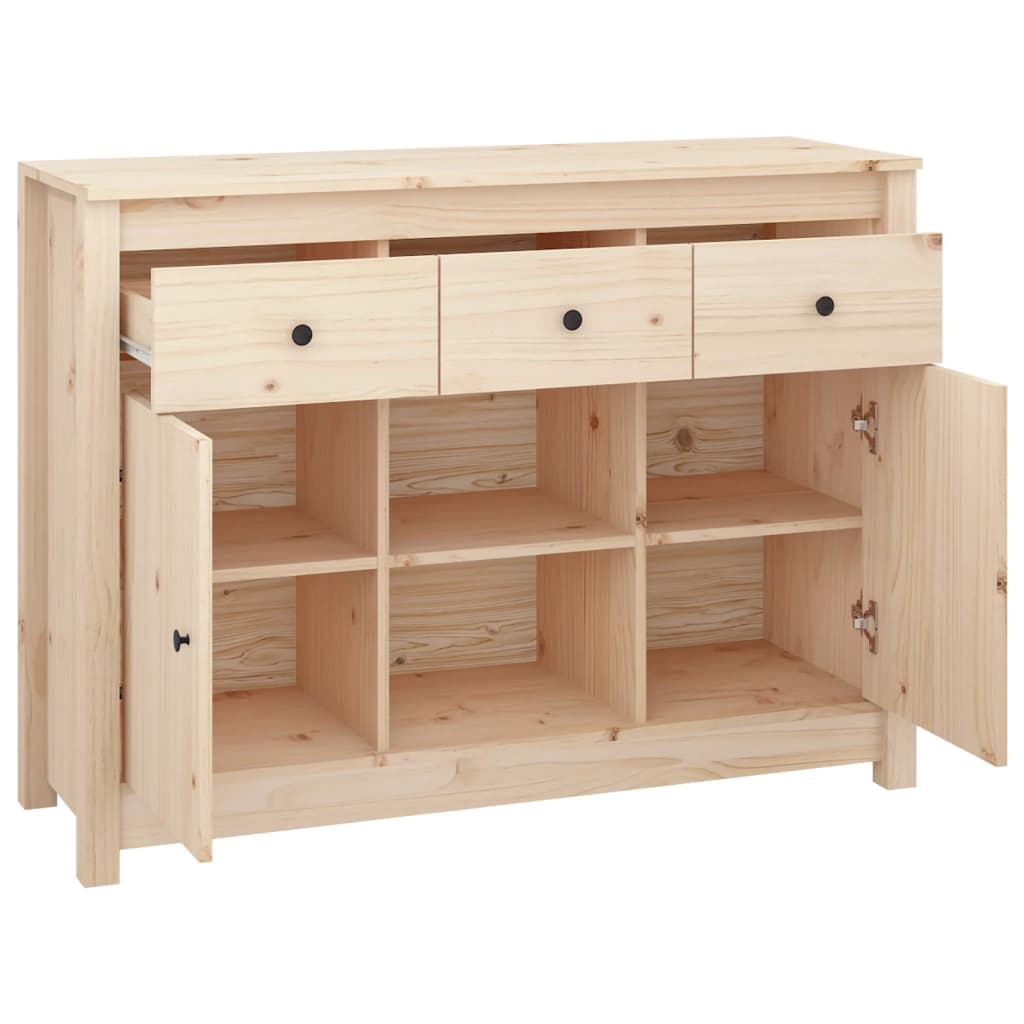 Dressoir 100X35X74,5 Cm Massief Grenenhout