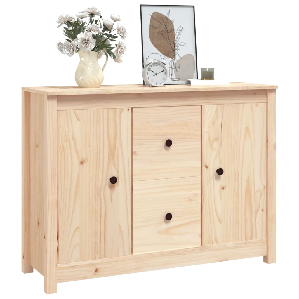 Dressoir 100X35X74 Cm Massief Grenenhout