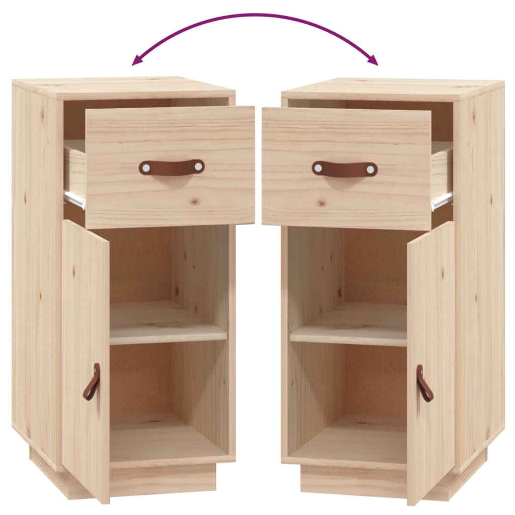 Dressoir 34X40X75 Cm Massief Grenenhout