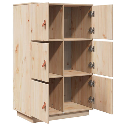 Hoge Kast 67X40X108,5 Cm Massief Grenenhout