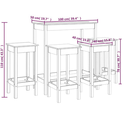 Barset Massief Grenenhout