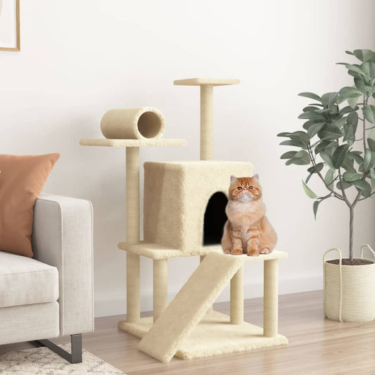 Kattenmeubel Met Sisal Krabpalen 110,5 Cm Kleurig