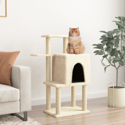 Kattenmeubel Met Sisal Krabpalen 97 Cm Kleurig