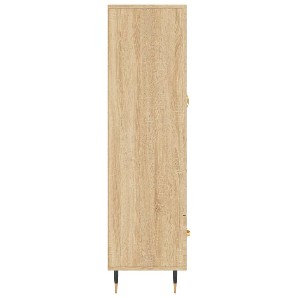 Hoge Kast 69,5X31X115 Cm Bewerkt Hout Kleurig