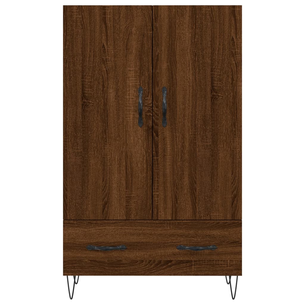 Hoge Kast 69,5X31X115 Cm Bewerkt Hout Bruin Eikenkleur