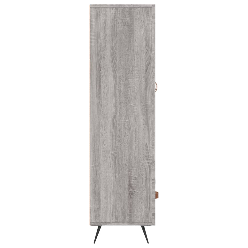 Hoge Kast 69,5X31X115 Cm Bewerkt Hout Eikenkleurig