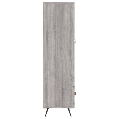 Hoge Kast 69,5X31X115 Cm Bewerkt Hout Eikenkleurig