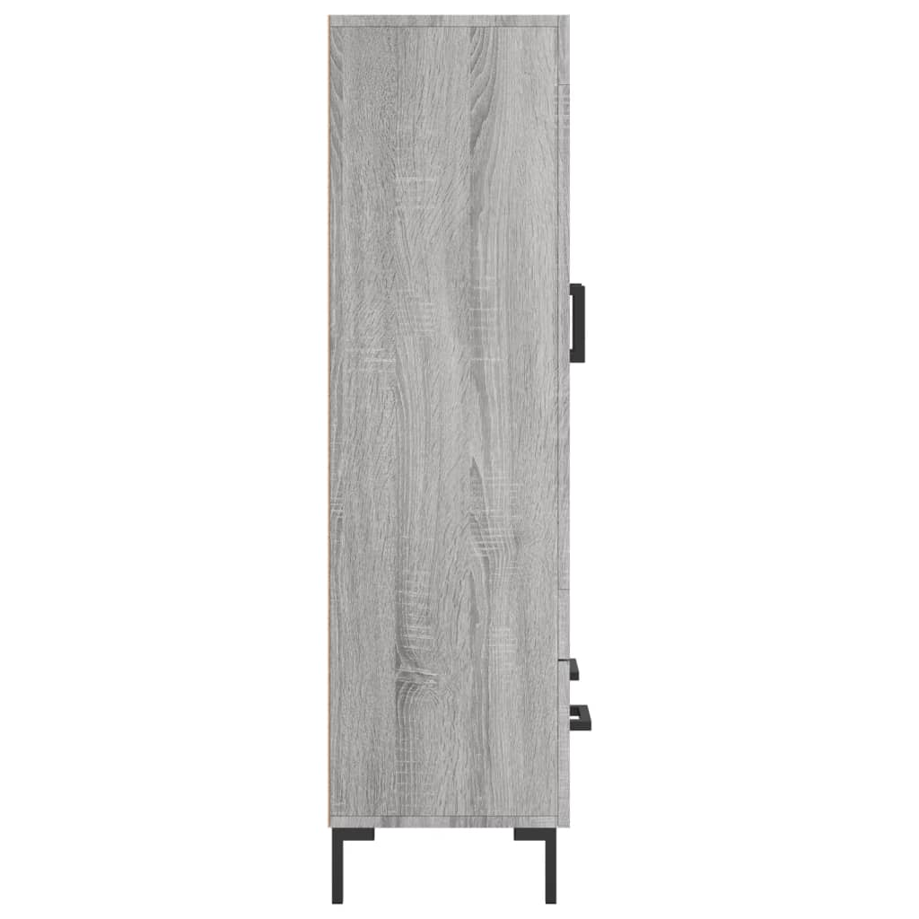 Hoge Kast 69,5X31X115 Cm Bewerkt Hout Eikenkleurig