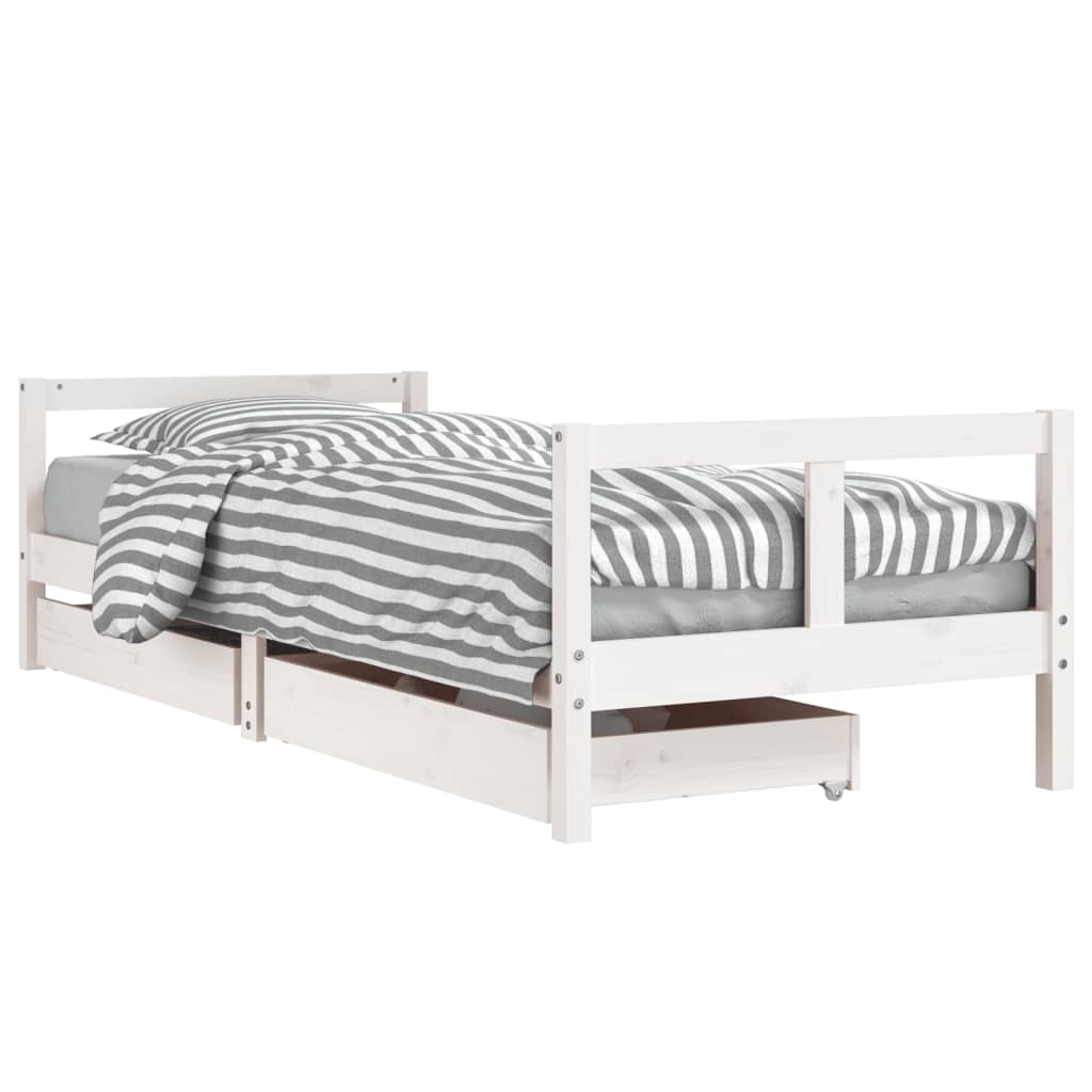 Kinderbedframe Met Lades Massief Grenenhout