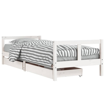 Kinderbedframe Met Lades Massief Grenenhout