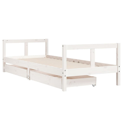 Kinderbedframe Met Lades Massief Grenenhout