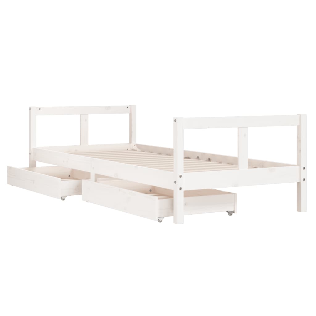 Kinderbedframe Met Lades Massief Grenenhout