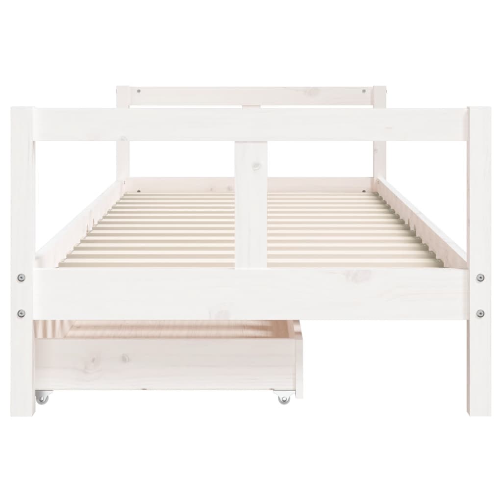 Kinderbedframe Met Lades Massief Grenenhout