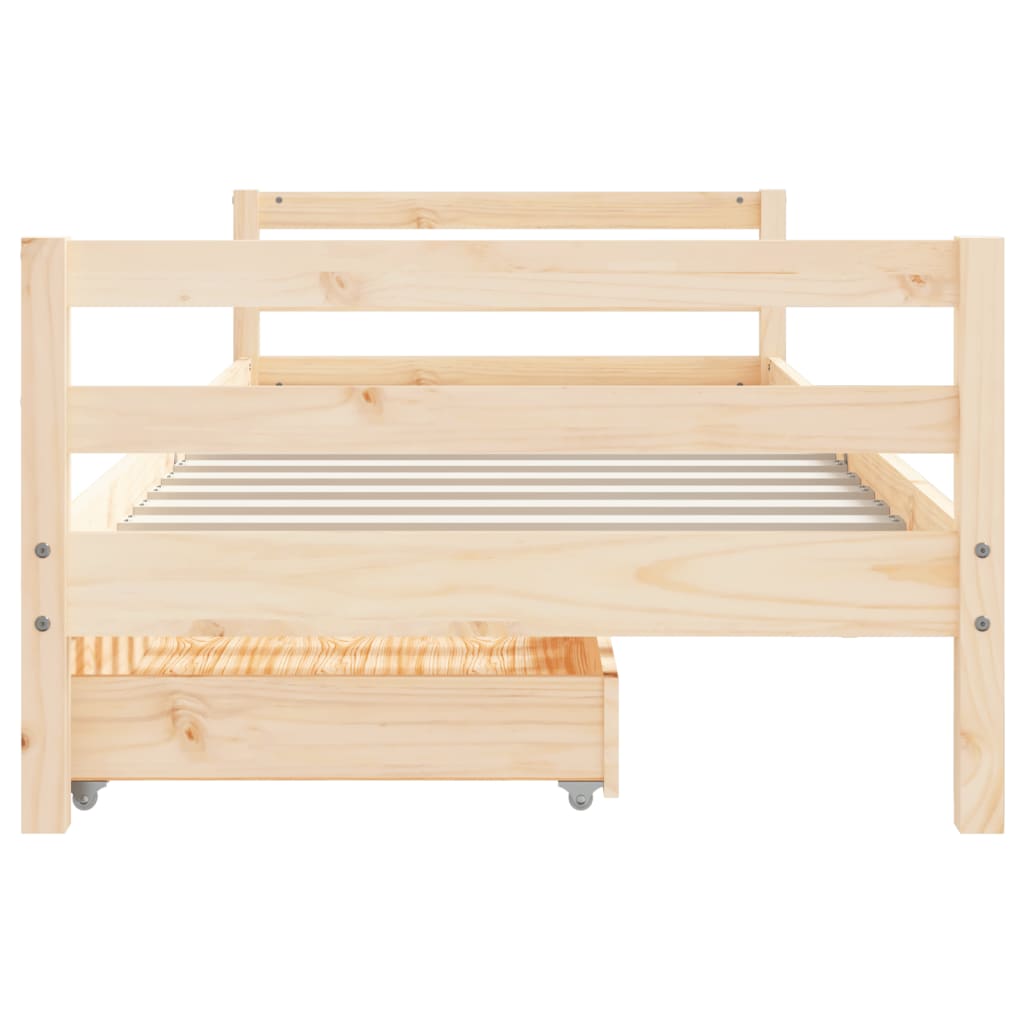 Kinderbedframe Met Lades Massief Grenenhout