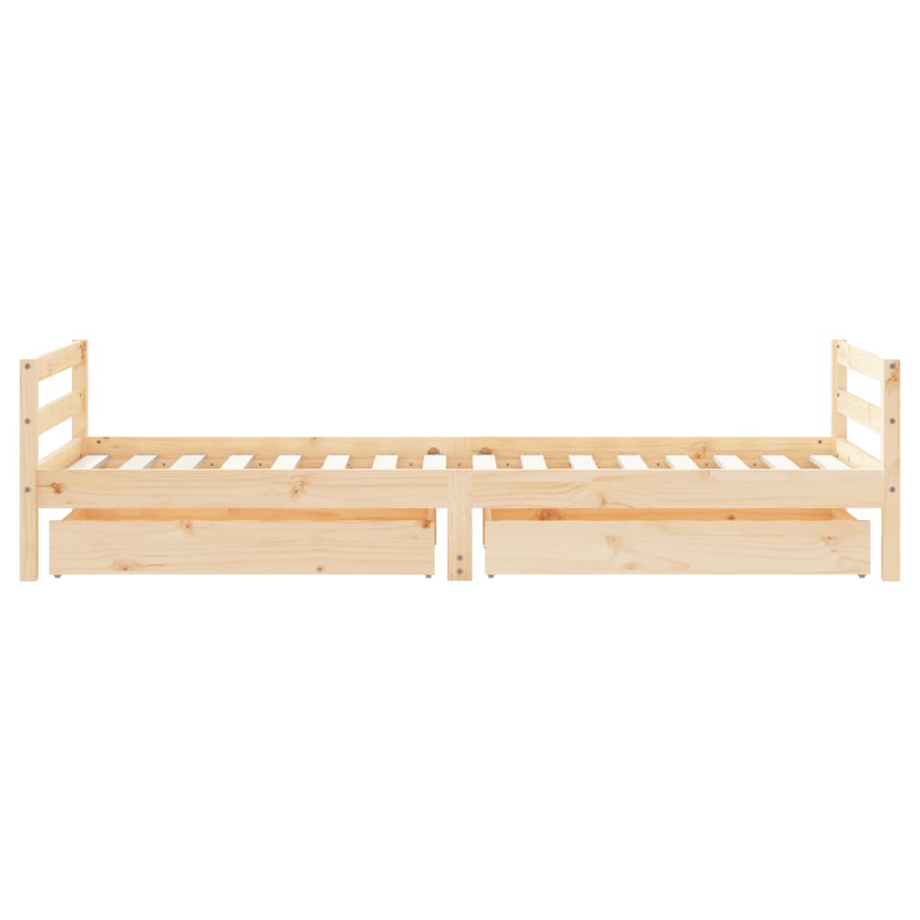 Kinderbedframe Met Lades Massief Grenenhout