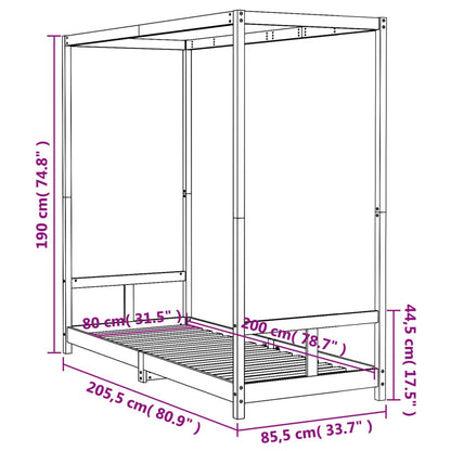 Kinderbedframe Massief Grenenhout