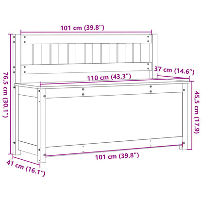 Bankje 110X41X76,5 Cm Massief Grenenhout