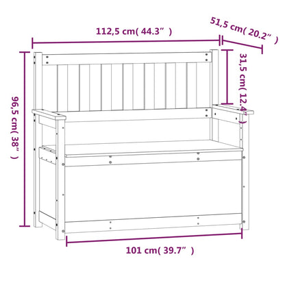 Bankje 112,5X51,5X96,5 Cm Massief Grenenhout