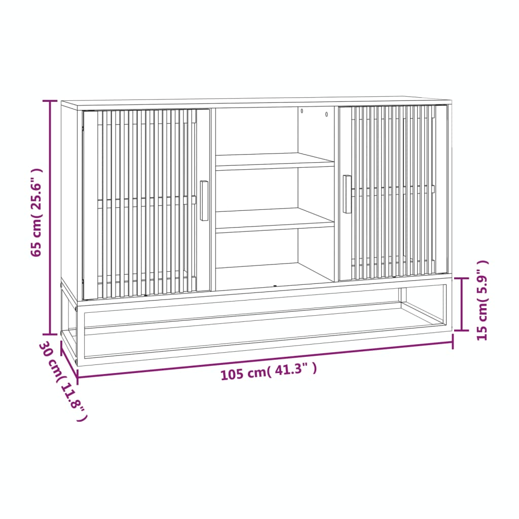 Dressoir 105X30X65 Cm Bewerkt Hout