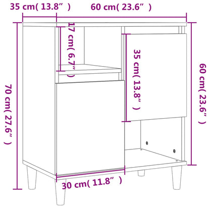 Dressoir 60X35X70 Cm Bewerkt Hout