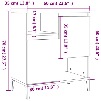 Dressoir 60X35X70 Cm Bewerkt Hout