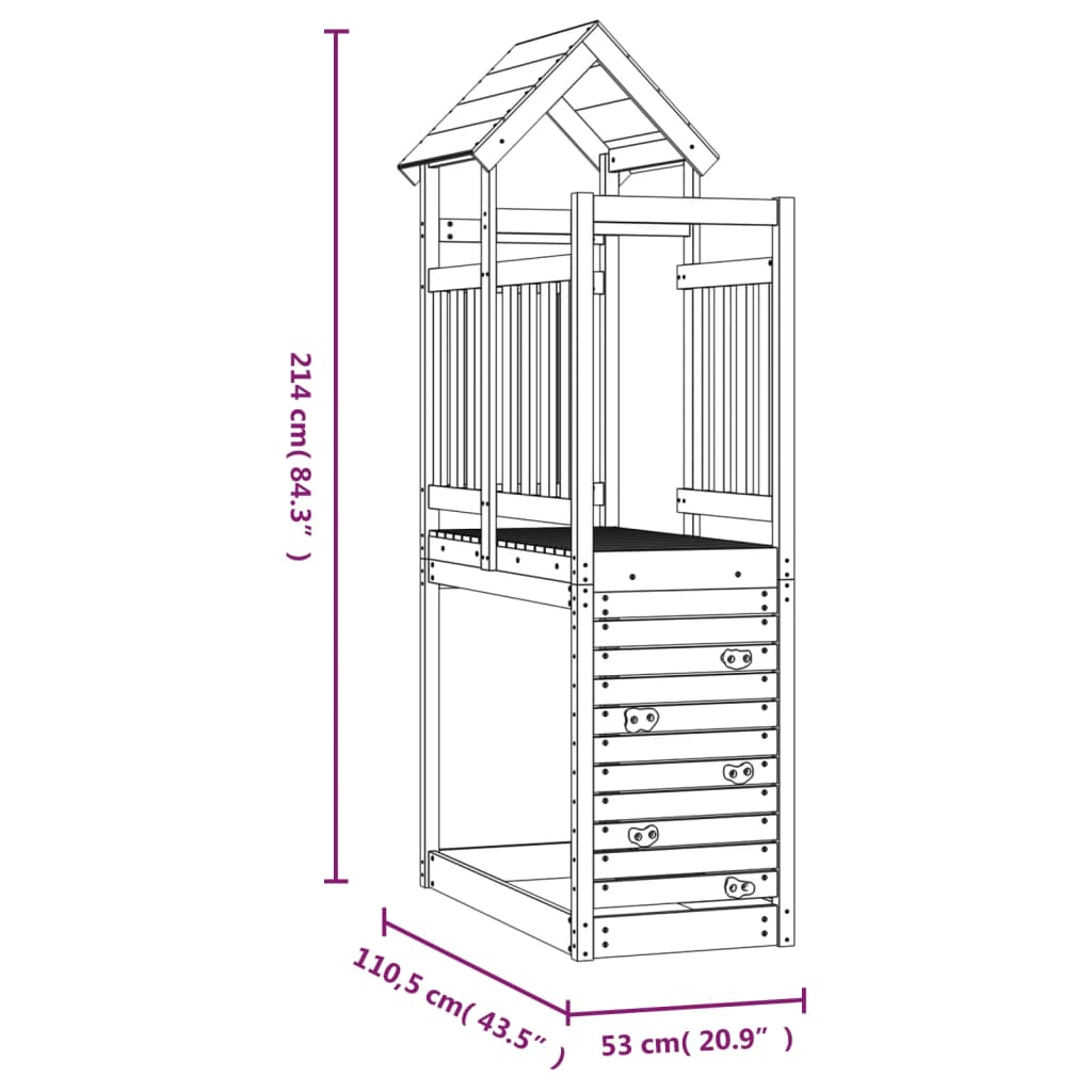 Speeltoren Met Rotswand 53X110X214 Cm