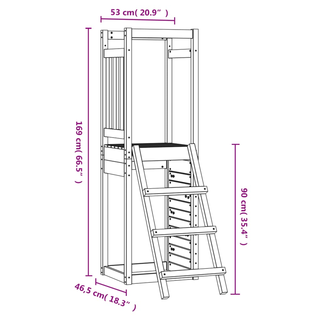 Speelhuis 53X46,5X169 Cm