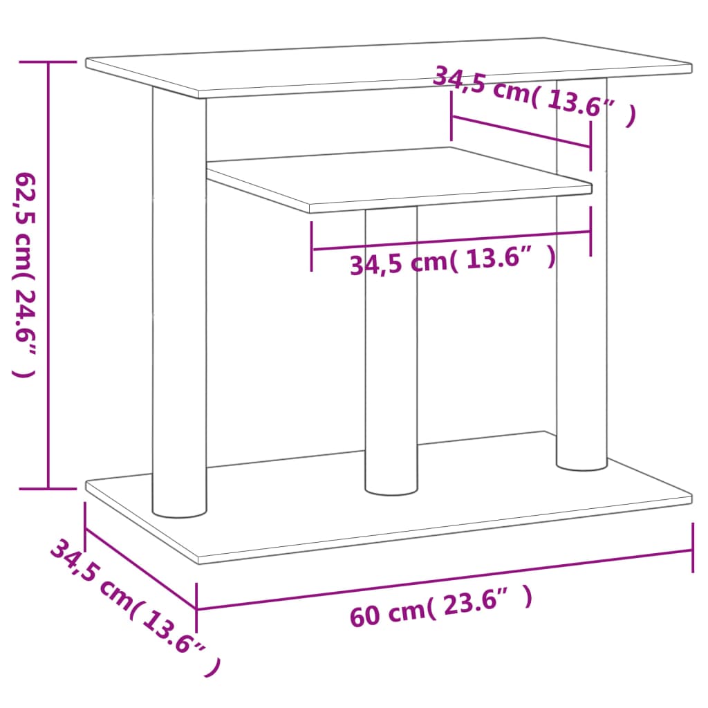 Krabpaal Met Platforms 62,5 Cm