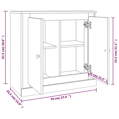 Dressoir 70X35,5X67,5 Cm Bewerkt Hout