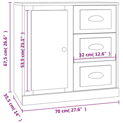 Dressoir 70X35X67,5 Cm Bewerkt Hout