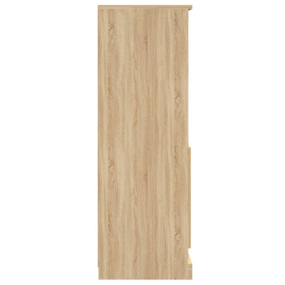 Hoge Kast 60X35,5X103,5 Cm Bewerkt Hout Kleurig