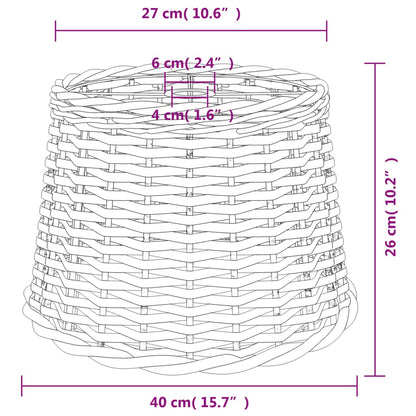 Plafondlampenkap Ø40X26 Cm Wicker